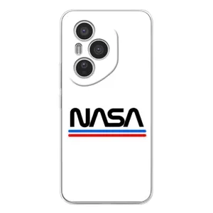 Силіконовый бампер з принтом "Наса" на Huawei Honor 400 Pro (NASA на білому тлі)