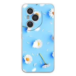 Чохол з Квітами для Huawei Honor 400 Pro (ромашки на блакитному)