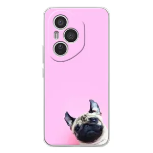 Бампер для Huawei Honor 400 Pro с картинкой "Песики" (Собака на розовом)