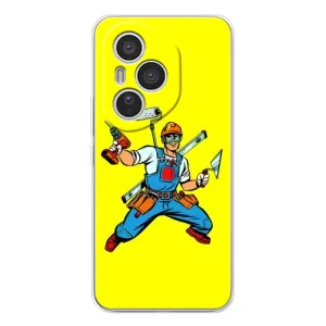 Силиконовый бампер (Работники) на Huawei Honor 400 Pro (Строитель)