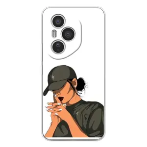 Силіконовый Чохол на Huawei Honor 400 Pro з картинкой Модных девушек (У зеленому)