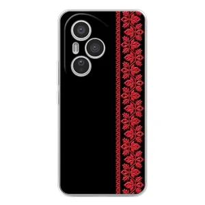 Силиконовый Чехол на Huawei Honor 400 Pro с картинкой Вышиванки (Вышиванка на черном)
