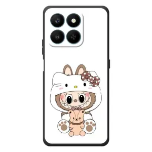 Чохол з принтом Лабубу для Huawei Honor 400 Smart (Білий Лабубу)