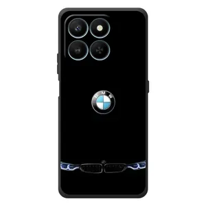Силиконовый бампер с картинкой машины на Huawei Honor 400 Smart (Черный BMW)