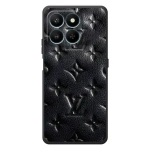 Текстурный Чехол Louis Vuitton для Хуавей Хонор 400 Смарт (Черный ЛВ)