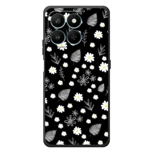 Чохли з тематикою "КВІТИ" на Huawei Honor 400 Smart (цвітіння на чорному)