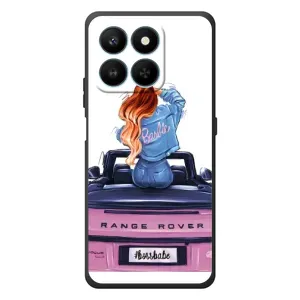 Силіконовый Чохол на Huawei Honor 400 Smart з картинкой Модных девушек (Дівчина на машині)