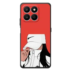 Силіконовый Чохол на Huawei Honor 400 Smart з картинкой Модных девушек (Дівчина Nike)