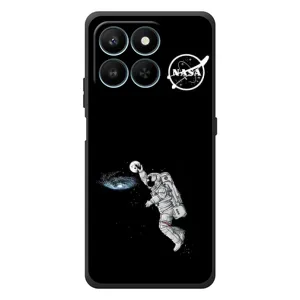 Силиконовый бампер с принтом "Наса" на Huawei Honor 400 Smart (Космонавт баскетболист)