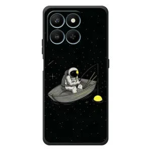 Силіконовый Чохол з принтом "Космонавти" на Huawei Honor 400 Smart (Космонавт на рибалці)