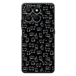 Чохол на тематику: Коти для Huawei Honor 400 Smart (Котики на чорному)