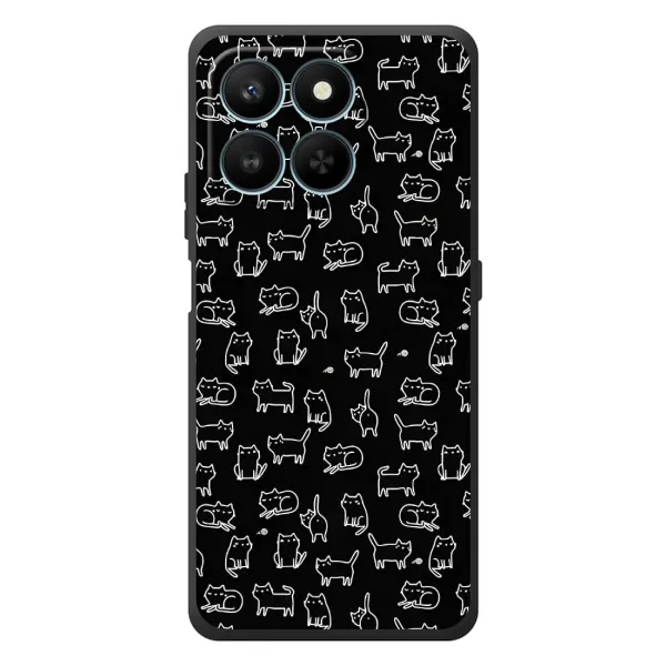 Чехол с рисунком «Котики на черном» для Huawei Honor 400 Smart Чехол с рисунком «Котики на черном» для Huawei Honor 400 Smart