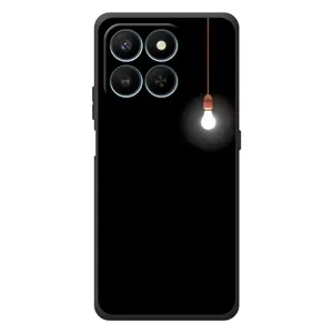 Чехол с картинками на черном фоне для Huawei Honor 400 Smart (Лампочка)