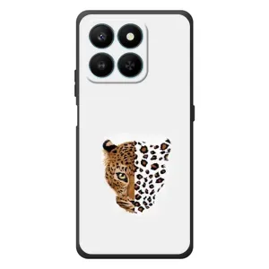 Чохол з леопардовим принтом на Huawei Honor 400 Smart (Леопард на білому)