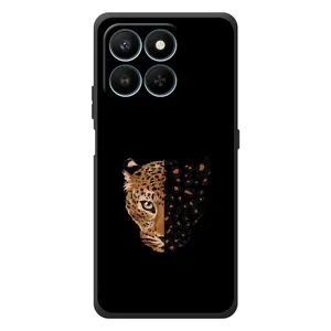 Чохол з леопардовим принтом на Huawei Honor 400 Smart (Леопард на чорному)