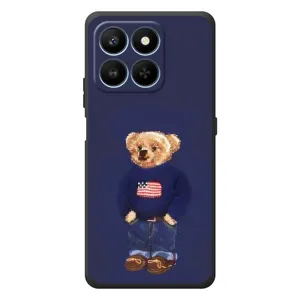 Чехлы Мишка Тедди для Хуавей Хонор 400 Смарт (Мишка USA)