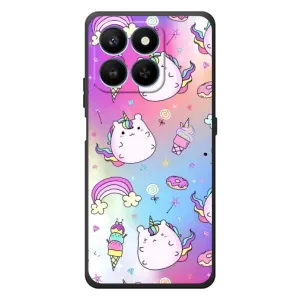 Чехол Unicorn на Huawei Honor 400 Smart (Радуга и Единорог)