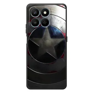Чехол с Щитом Капитана Америки на Huawei Honor 400 Smart (Ретро Щит Капитана)