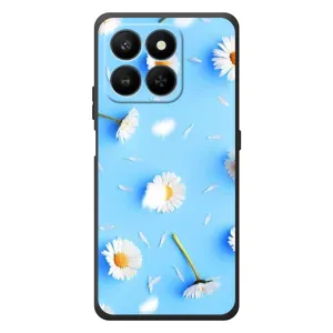 Чохол з Квітами для Huawei Honor 400 Smart (ромашки на блакитному)