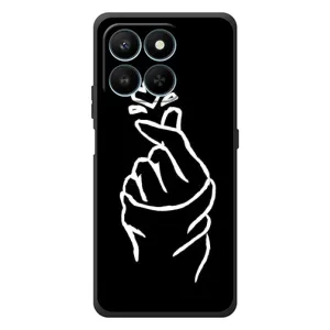 Чехлы (Знак сердечка) на Huawei Honor 400 Smart (Сердце на черном)