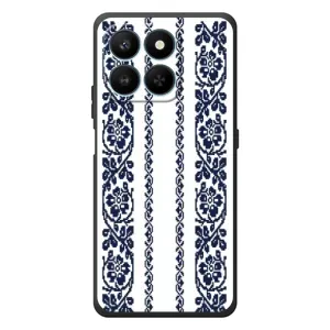 Силиконовый Чехол на Huawei Honor 400 Smart с картинкой Вышиванки (Синяя вышиванка)