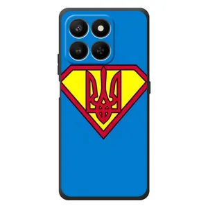 Чохол з картинкою (Патріотичний ГЕРБ) на Huawei Honor 400 Smart (Герб - супер герой)