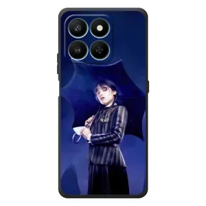 Чохол з картинкою Венсдей на Huawei Honor 400 Smart (Венсдей з парасолькою)