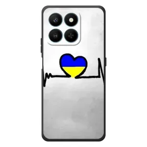 Силиконовый Чехол на Huawei Honor 400 Smart (Я-Украина) (Украинская кардиограмма)