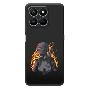 Силиконовый чехол с картинкой "Герой Pubg" на Huawei Honor 400 Smart (В огне)