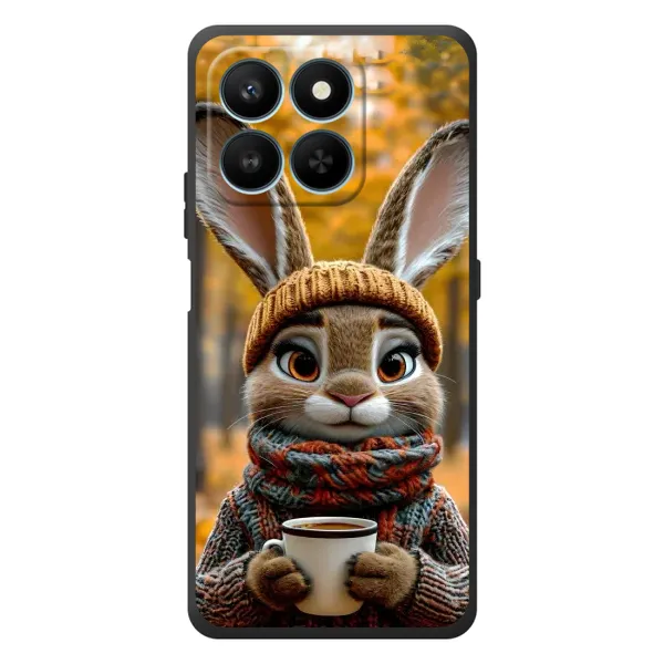 Чехол с рисунком «Зайчик с кофе» для Huawei Honor 400 Smart