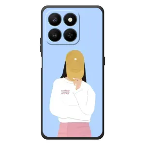 Силіконовый Чохол на Huawei Honor 400 Smart з картинкой Модных девушек (Жовта кепка)