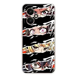 Силіконові чохлі з очіма Anime для Модель телефона "Huawei Honor 400" українськими буквами та цифрами буде виглядати так: **Хуавей Гонор 400**. (Очі на чорному)