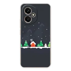 Силиконовый бампер на рождество для Huawei Honor 400 (Город зимний)