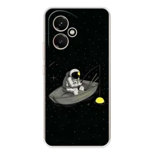 Силиконовый Чехол с принтом "Космонавты" на Huawei Honor 400 (Космонавт на рыбалке)