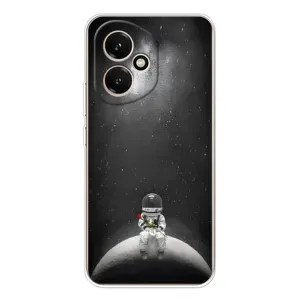 Силиконовый Чехол с принтом "Космонавты" на Huawei Honor 400 (Космонавт романтик)