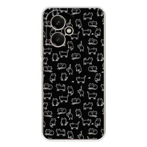 Чохол на тематику: Коти для Huawei Honor 400 (Котики на чорному)