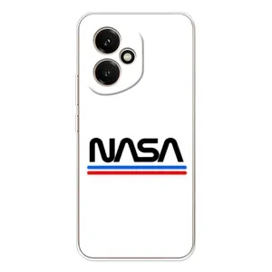 Силиконовый бампер с принтом "Наса" на Huawei Honor 400 (NASA на белом фоне)