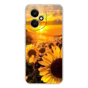 Чехол с Цветами для Huawei Honor 400 (поле подсолнухов)
