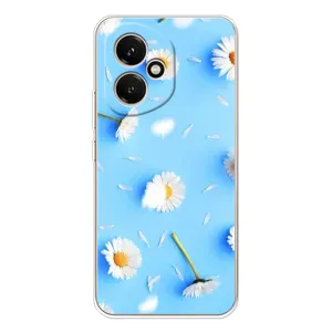 Чехол с Цветами для Huawei Honor 400 (ромашки на голубом)