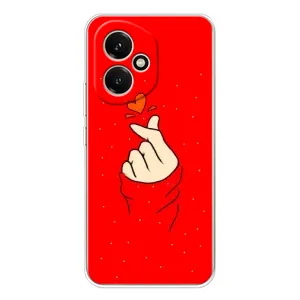 Чехлы (Знак сердечка) на Huawei Honor 400 (Сердце на красном)
