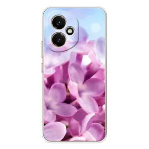 Силиконовый бампер с принтом (цветочки) на Huawei Honor 400 можно записать русскими буквами и цифрами как: Хуавей Онор 400. (Сиреневые цветы)