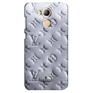 Текстурный Чехол Louis Vuitton для Хуавей Хонор 6С Про (Белый ЛВ)