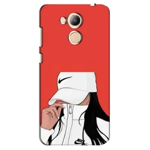 Силиконовый Чехол на Huawei Honor 6c Pro с картинкой Стильных Девушек (Девушка Nike)