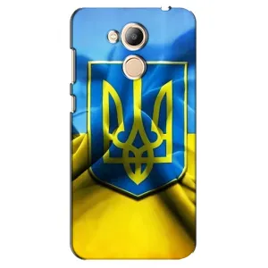 Чехол с картинкой (Патриотический ГЕРБ) на Huawei Honor 6c Pro (Герб и Флаг Украины)