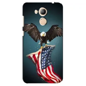 Чехол Флаг USA для Huawei Honor 6c Pro (Орел и флаг)