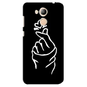 Чехлы (Знак сердечка) на Huawei Honor 6c Pro (Сердце на черном)