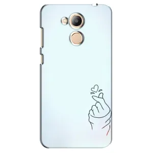 Чехлы (Знак сердечка) на Huawei Honor 6c Pro (Сердце на голубом)