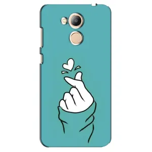 Чехлы (Знак сердечка) на Huawei Honor 6c Pro (Сердечко на бирюзовом)
