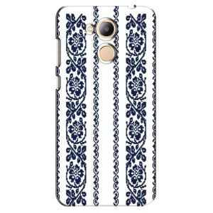 Силиконовый Чехол на Huawei Honor 6c Pro с картинкой Вышиванки (Синяя вышиванка)