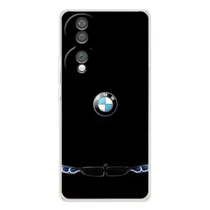 Силиконовый бампер с картинкой машины на Huawei Honor 70 (Черный BMW)